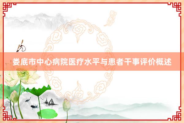 娄底市中心病院医疗水平与患者干事评价概述